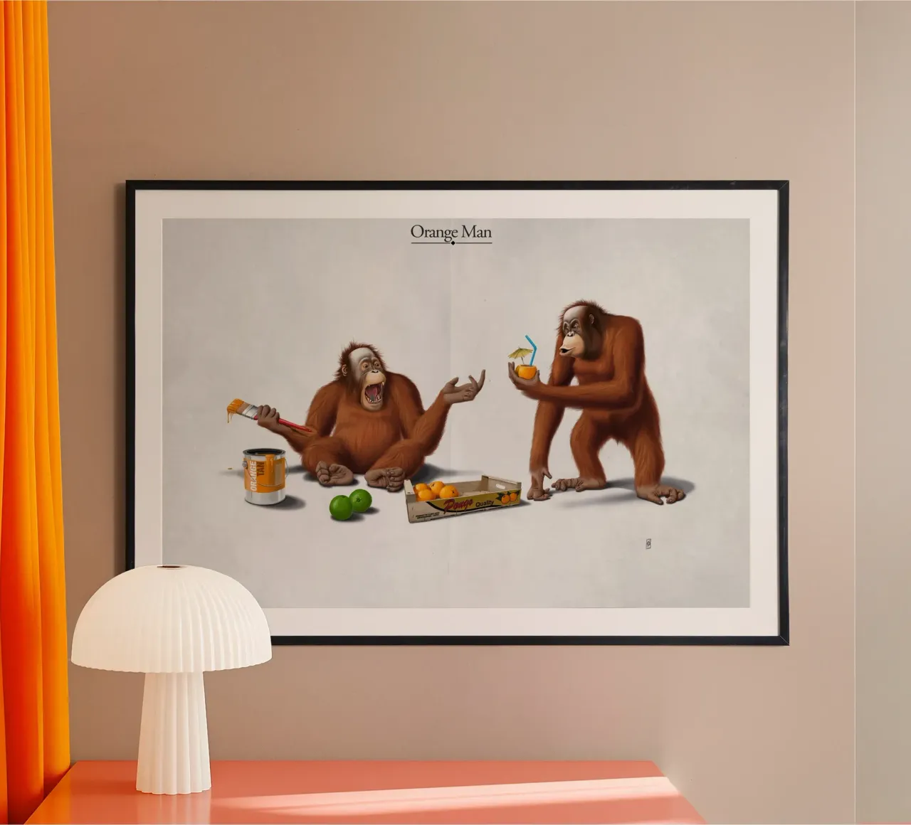 Orange Man (Titled) poster by Rob Art | Illustration