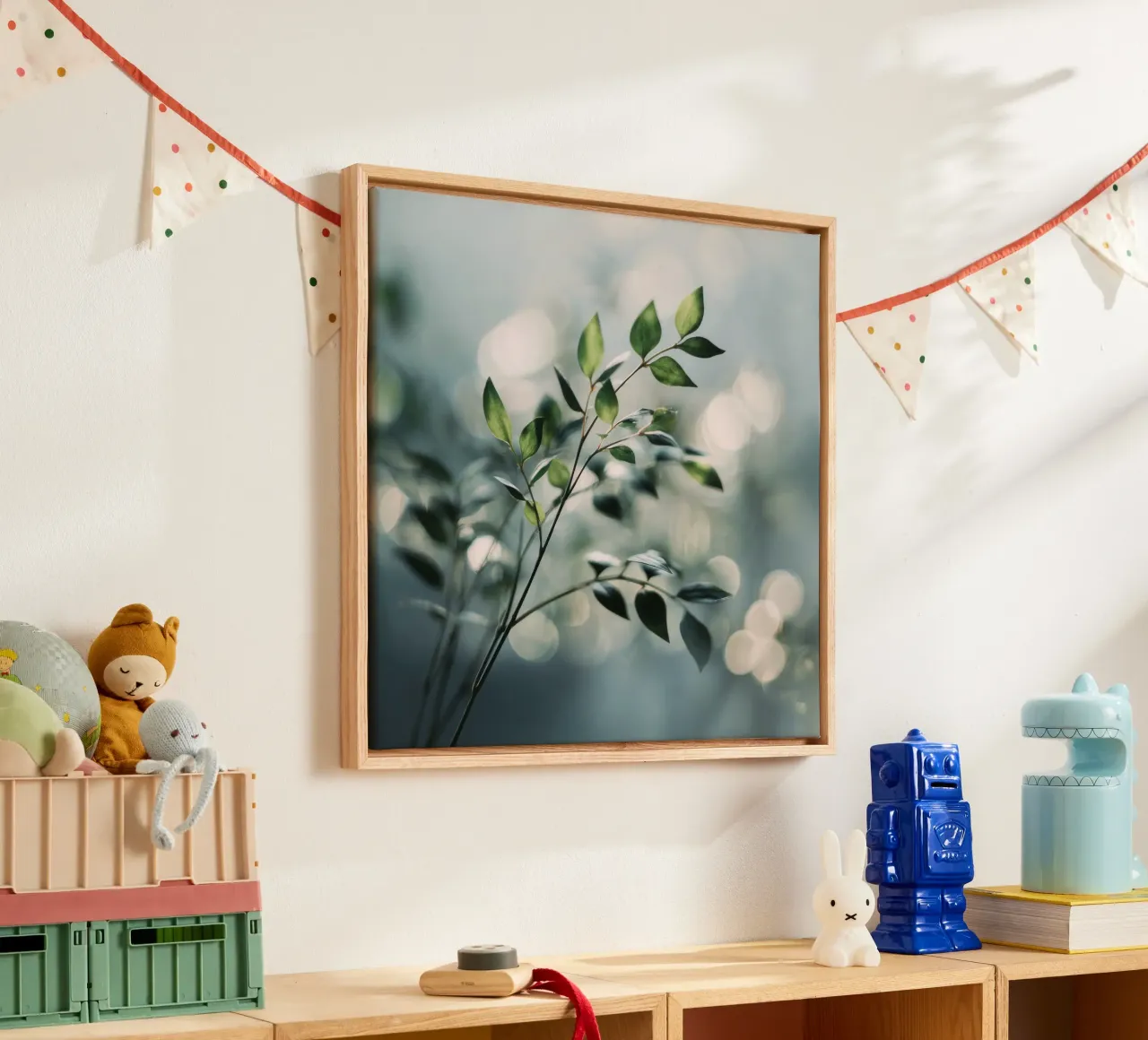 Bokeh Botanica No 04 tela con Cornice a cassetta da treechild
