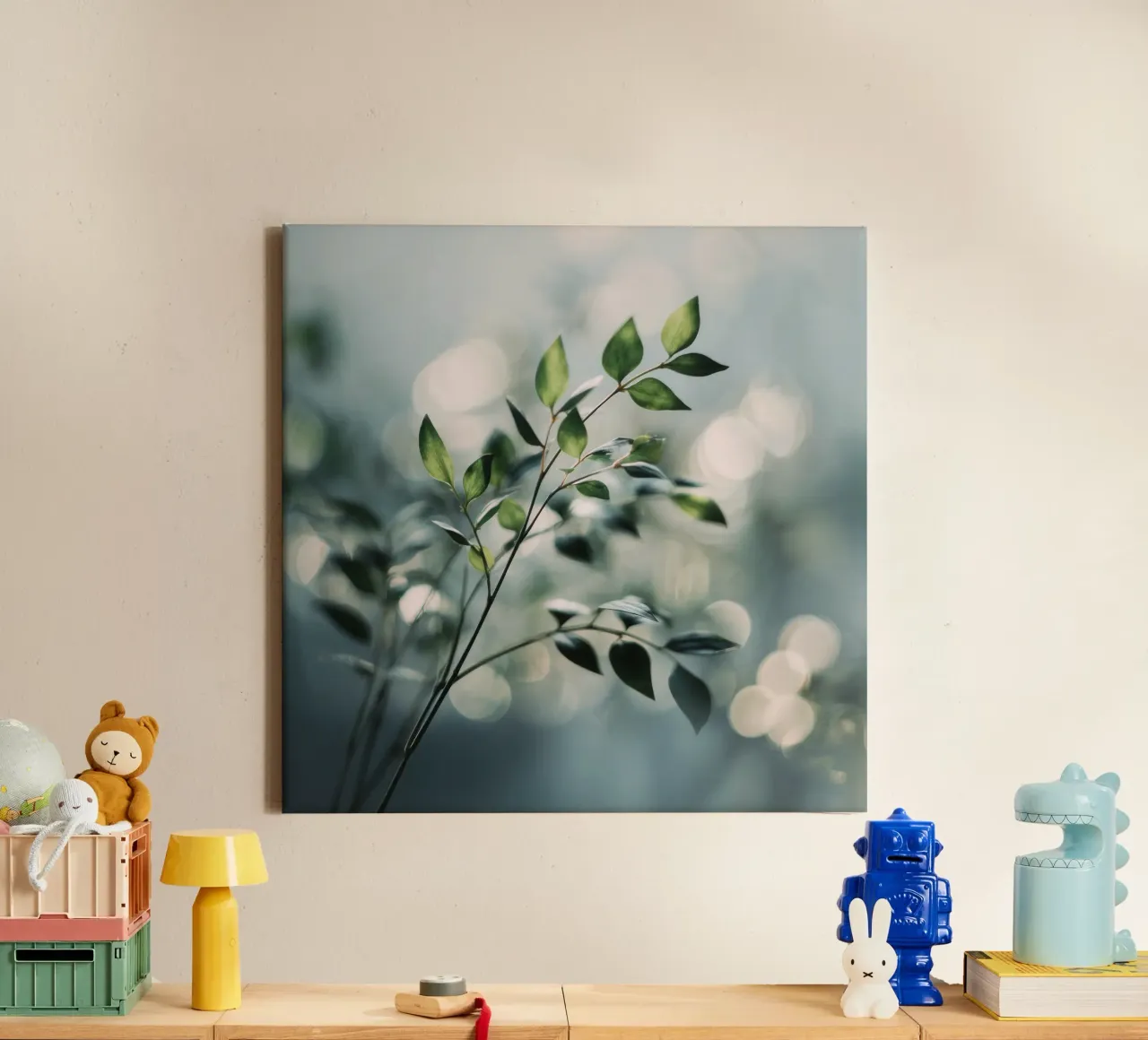 Bokeh Botanica No 04 tela con Cornice a cassetta da treechild