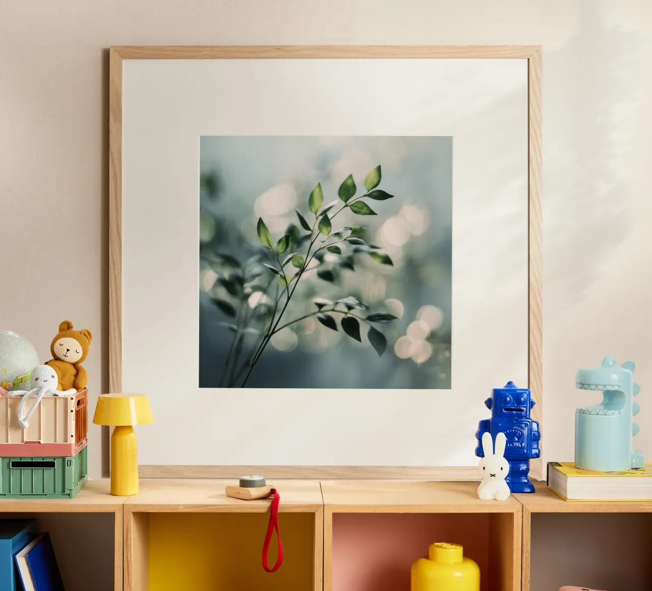 Bokeh Botanica No 04 poster con telaio in plastica da treechild