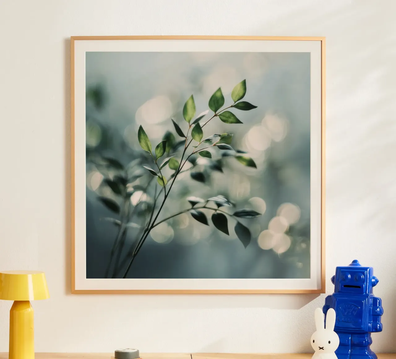Bokeh Botanica No 04 poster con telaio in plastica da treechild