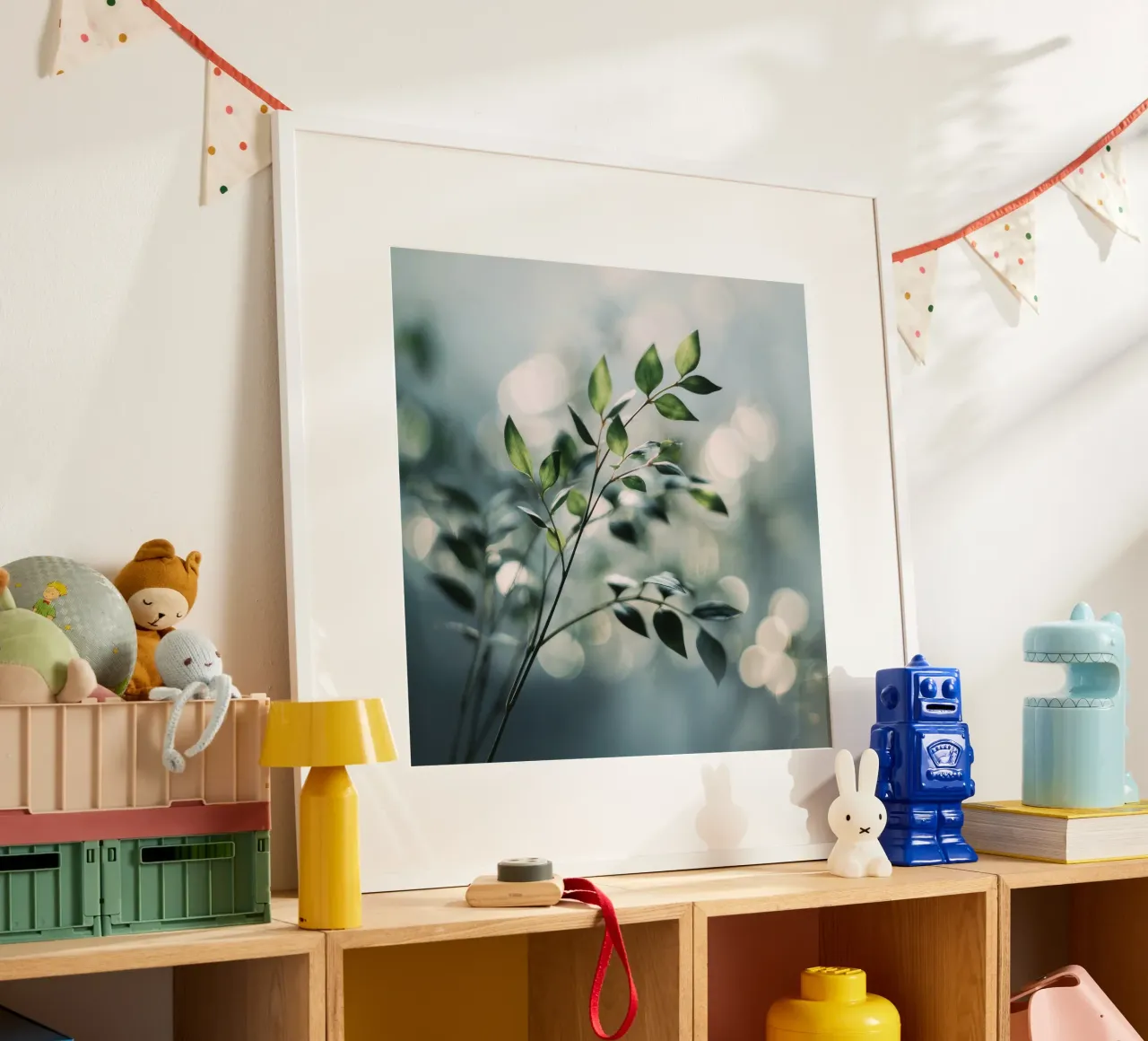 Bokeh Botanica No 04 poster con telaio in plastica da treechild