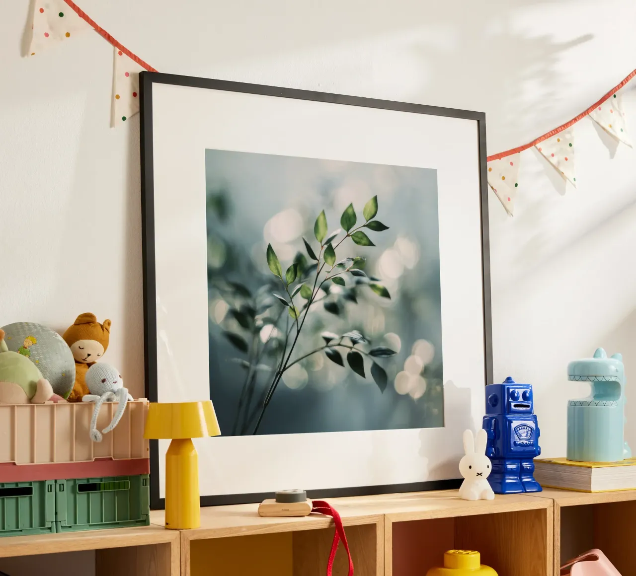 Bokeh Botanica No 04 poster con telaio in plastica da treechild