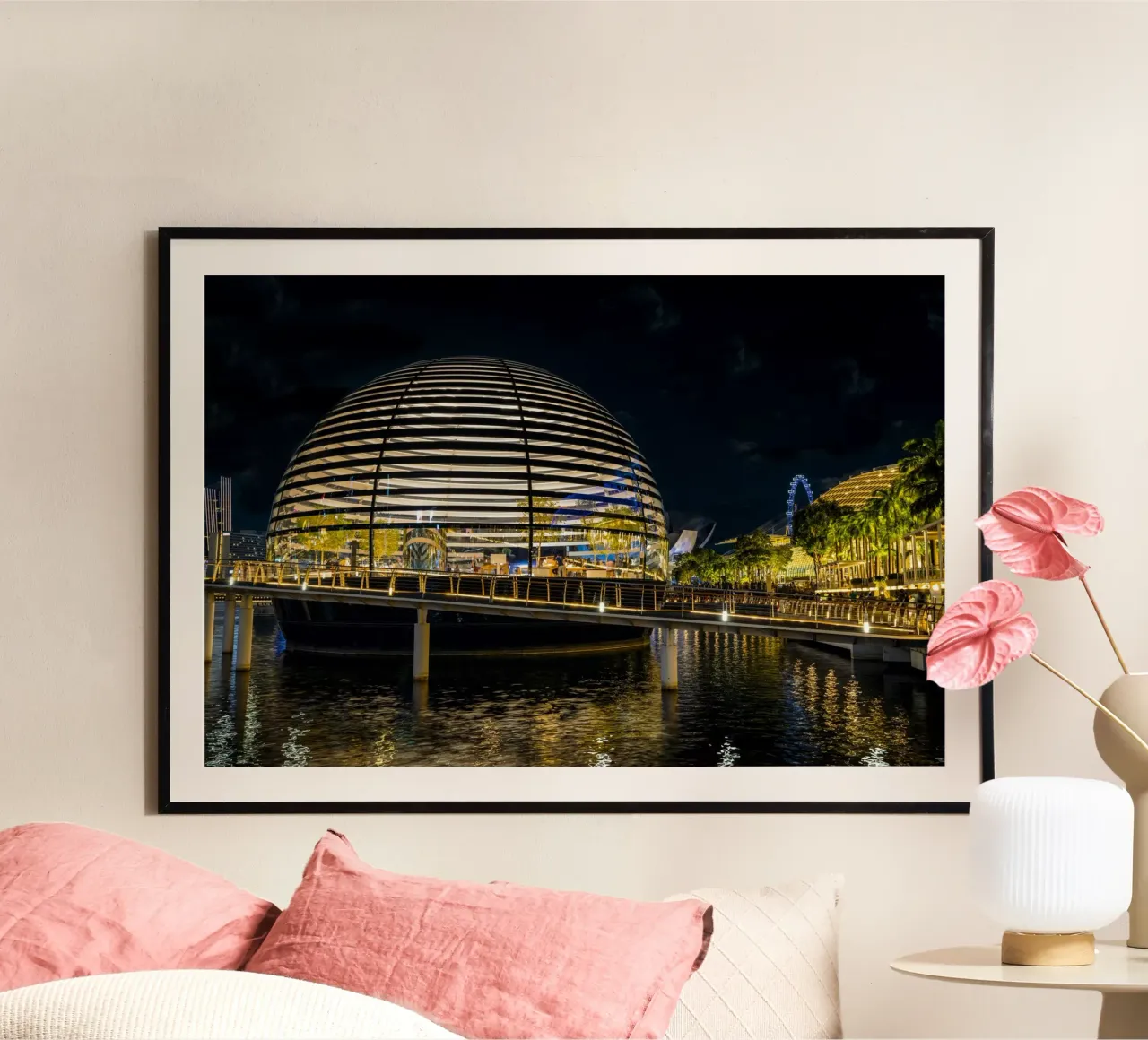 Apple Store Singapur poster con telaio in legno da thetraveller