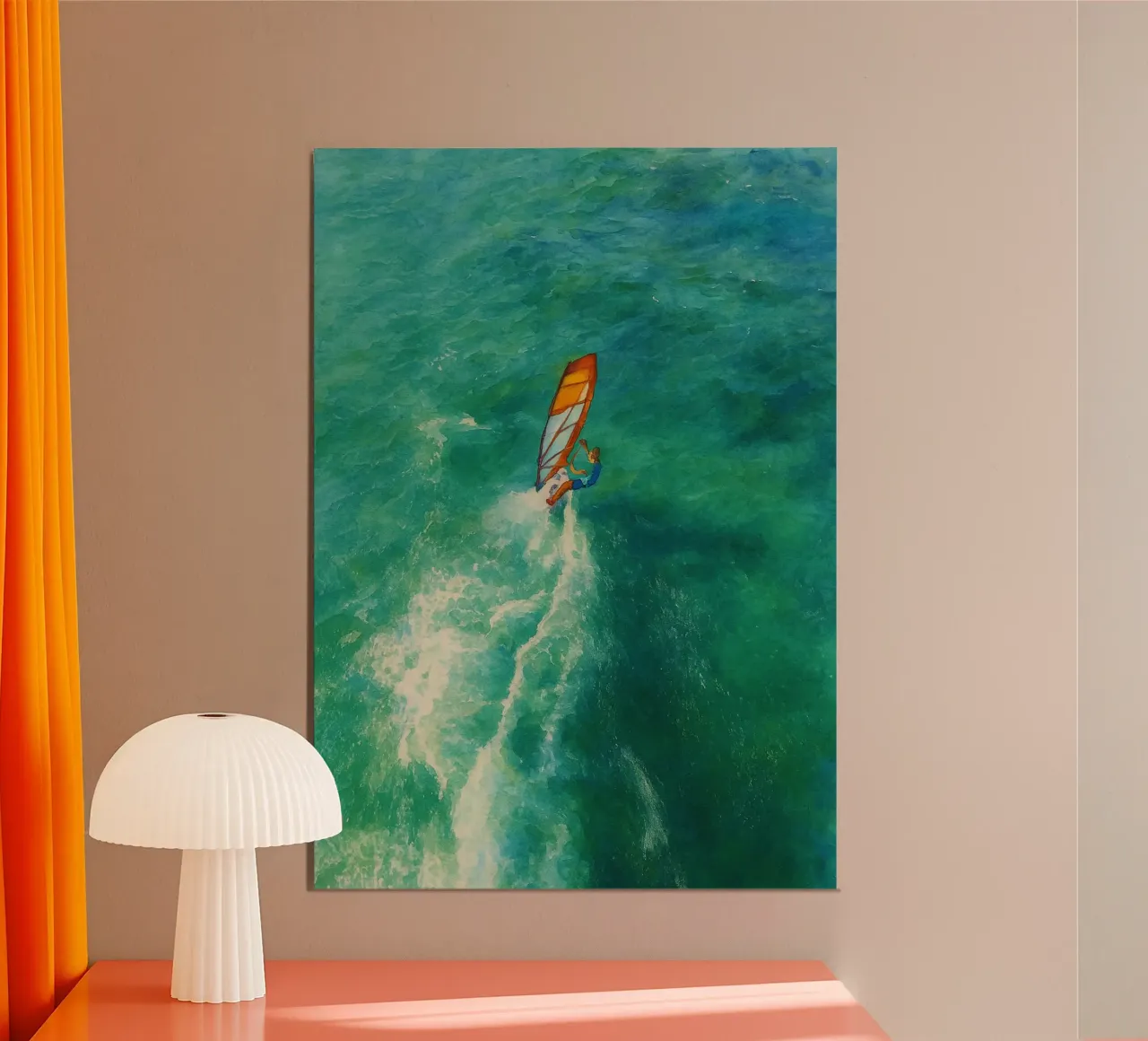 windsurf sport estremo pittura poster con telaio in plastica da warsilaw
