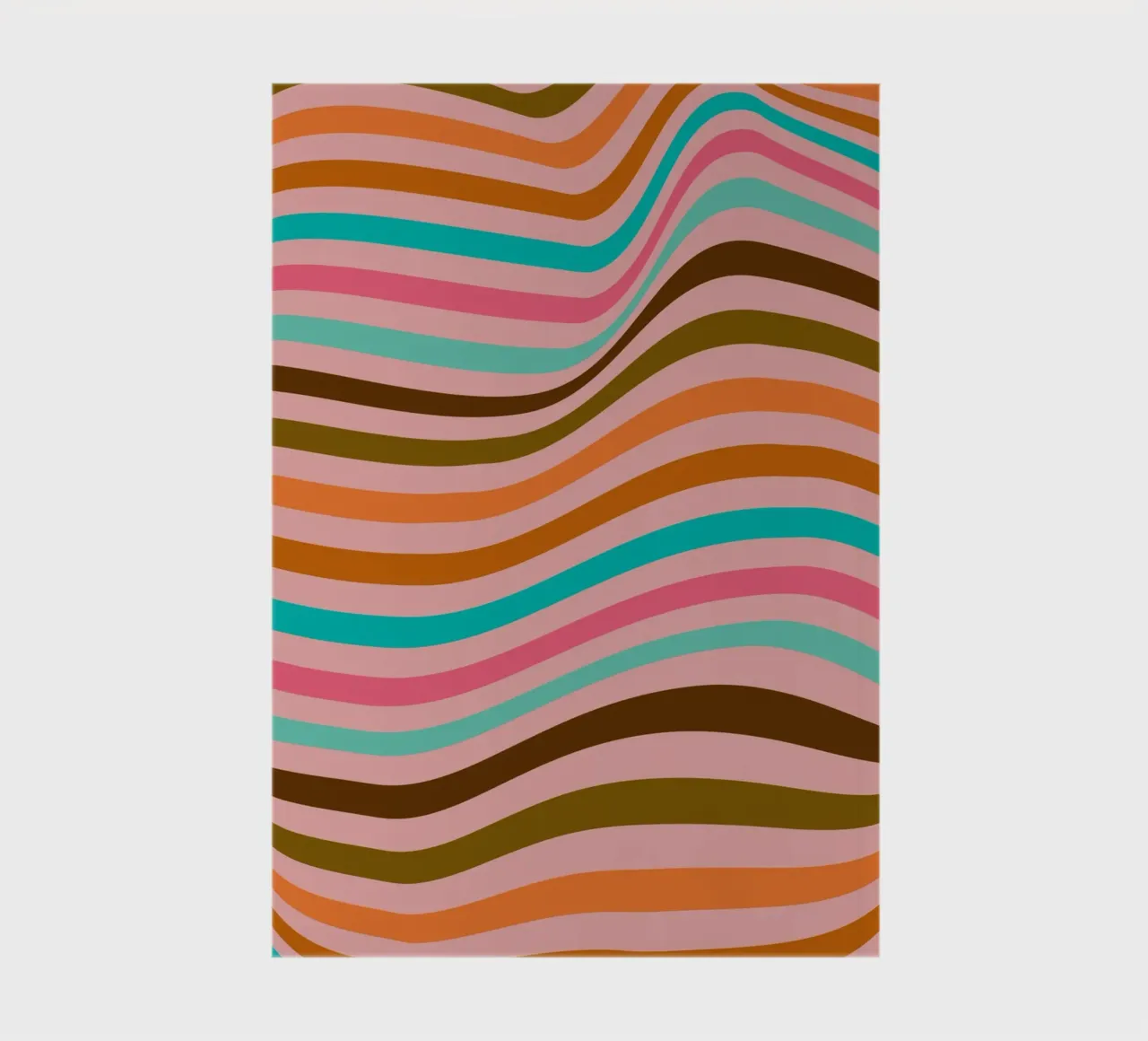 Retro Waves - Abstract line art design notebook by Casa Calm