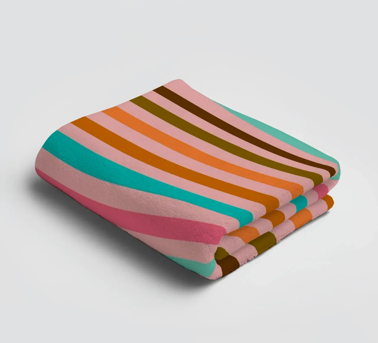 Retro Waves - Abstract line art design towel by Casa Calm