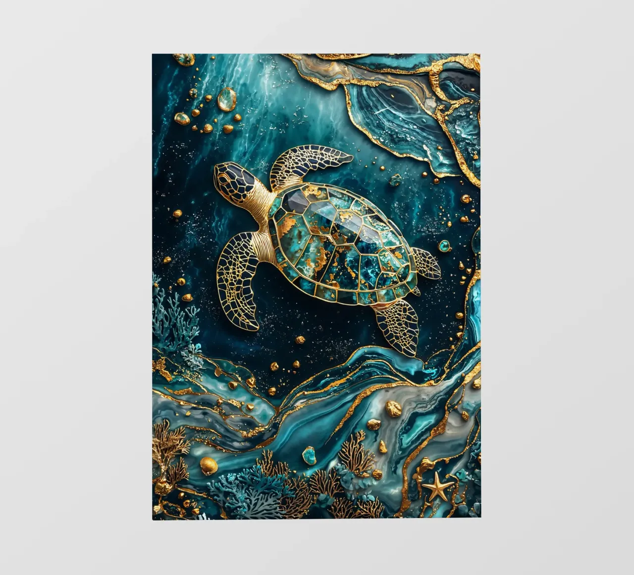 Eternal Tidekeeper Kintsugi Art pellicola backlit da Pixaverse