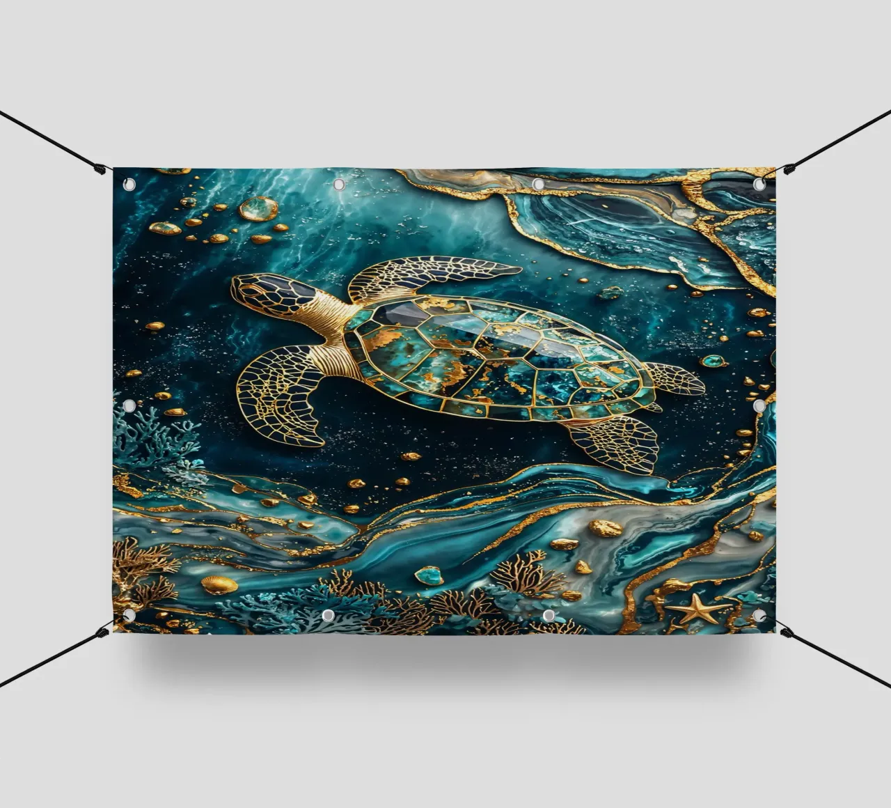 Eternal Tidekeeper Kintsugi Art telo in pvc da Pixaverse