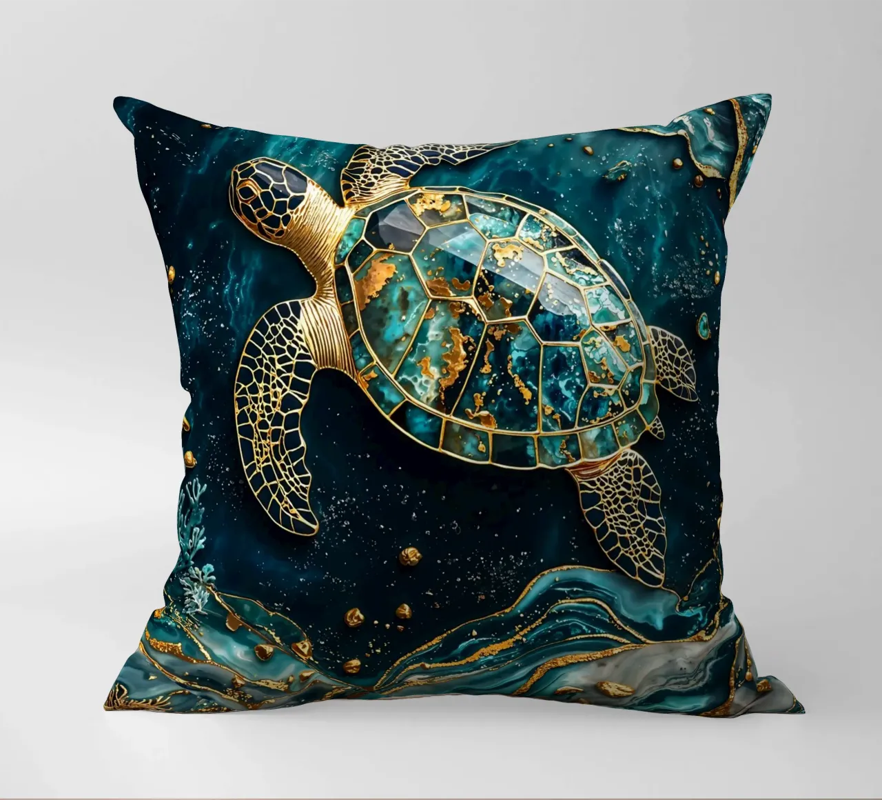 Eternal Tidekeeper Kintsugi Art cuscino da Pixaverse