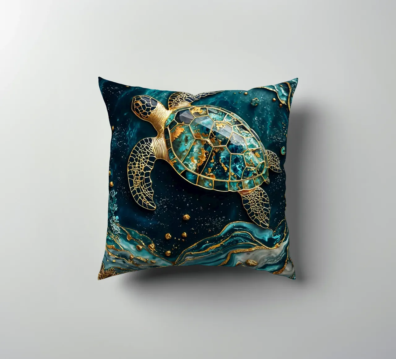 Eternal Tidekeeper Kintsugi Art cuscino da Pixaverse