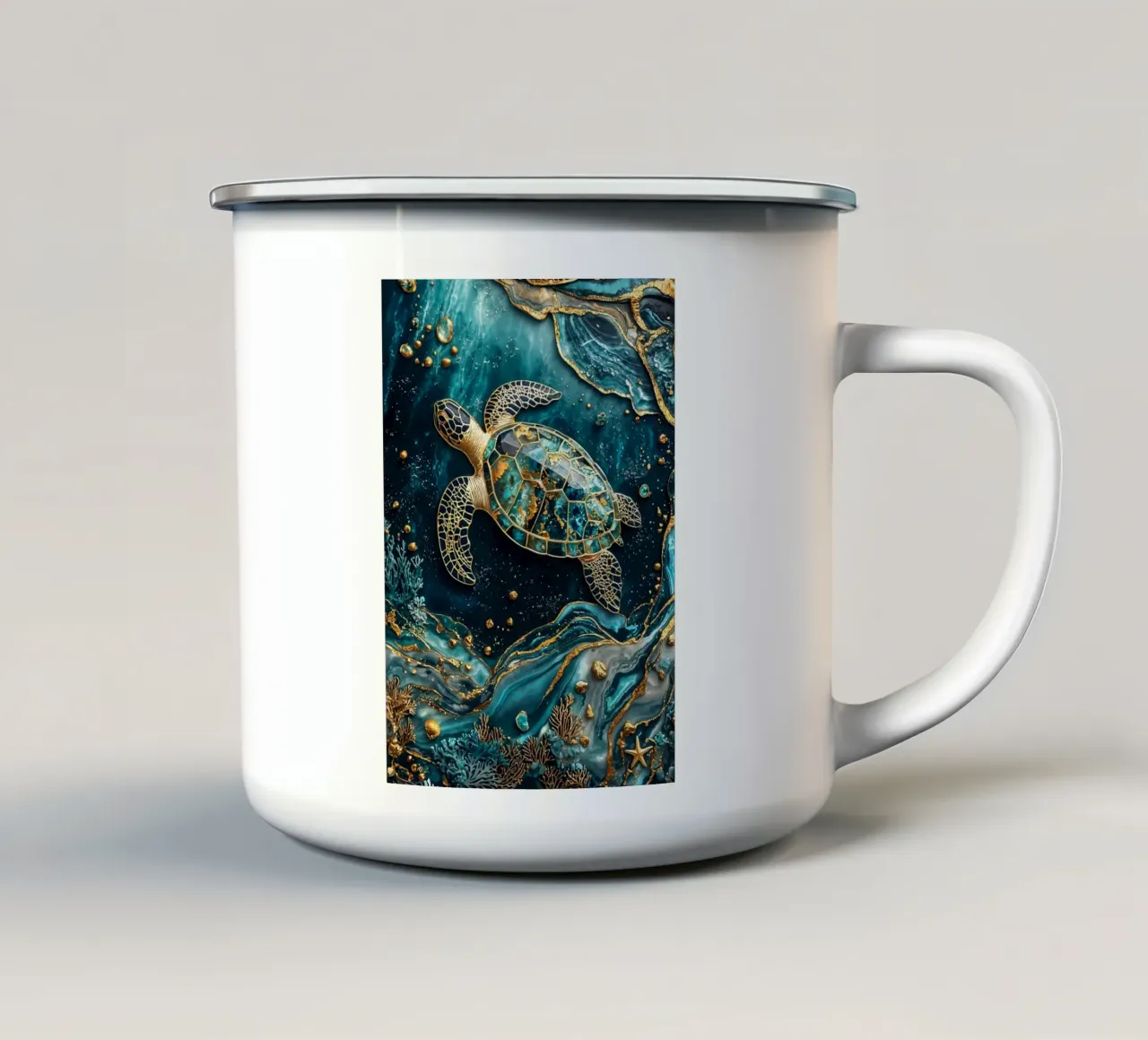 Eternal Tidekeeper Kintsugi Art tazza in smalto da Pixaverse