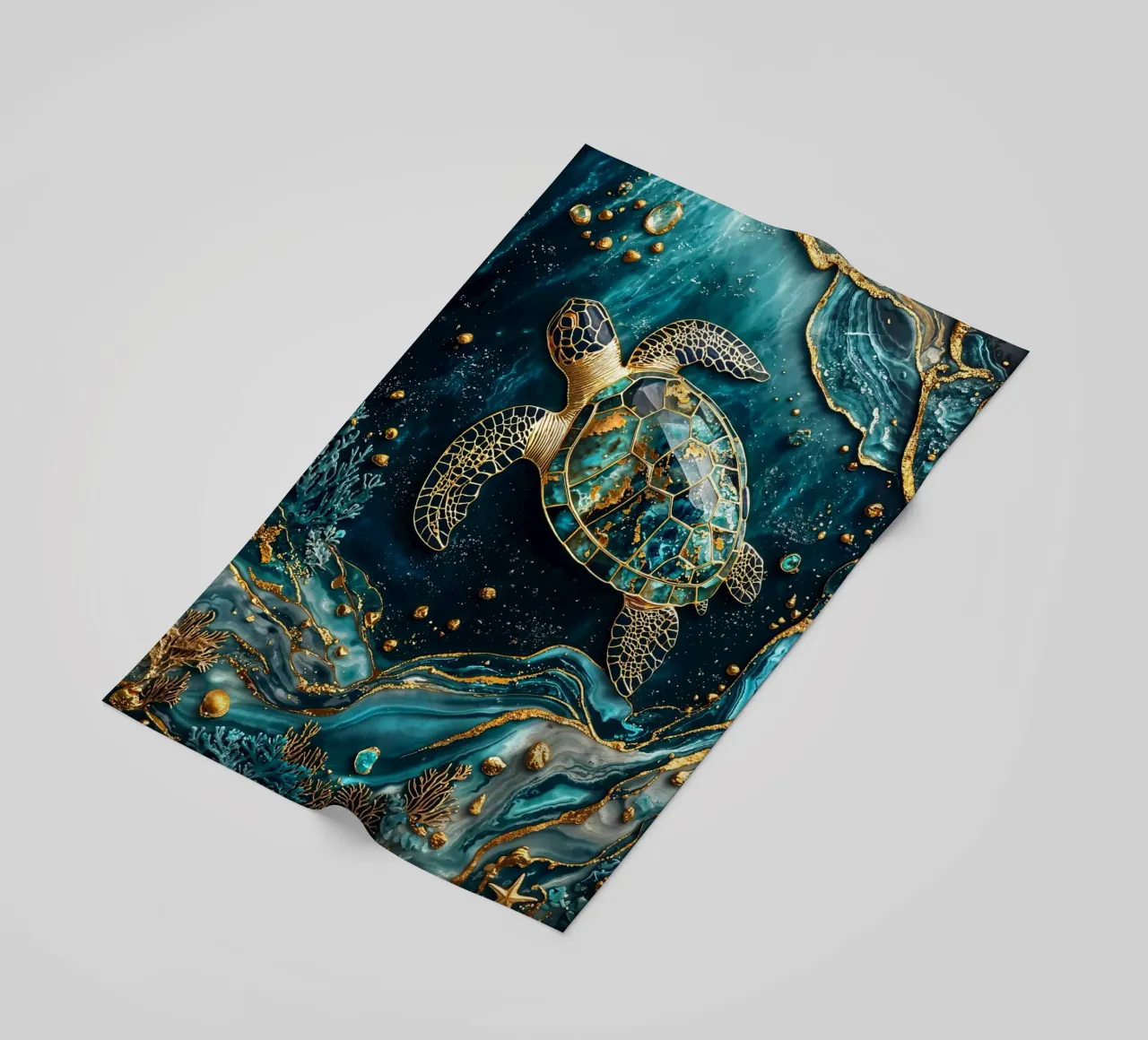 Eternal Tidekeeper Kintsugi Art telo mare da Pixaverse