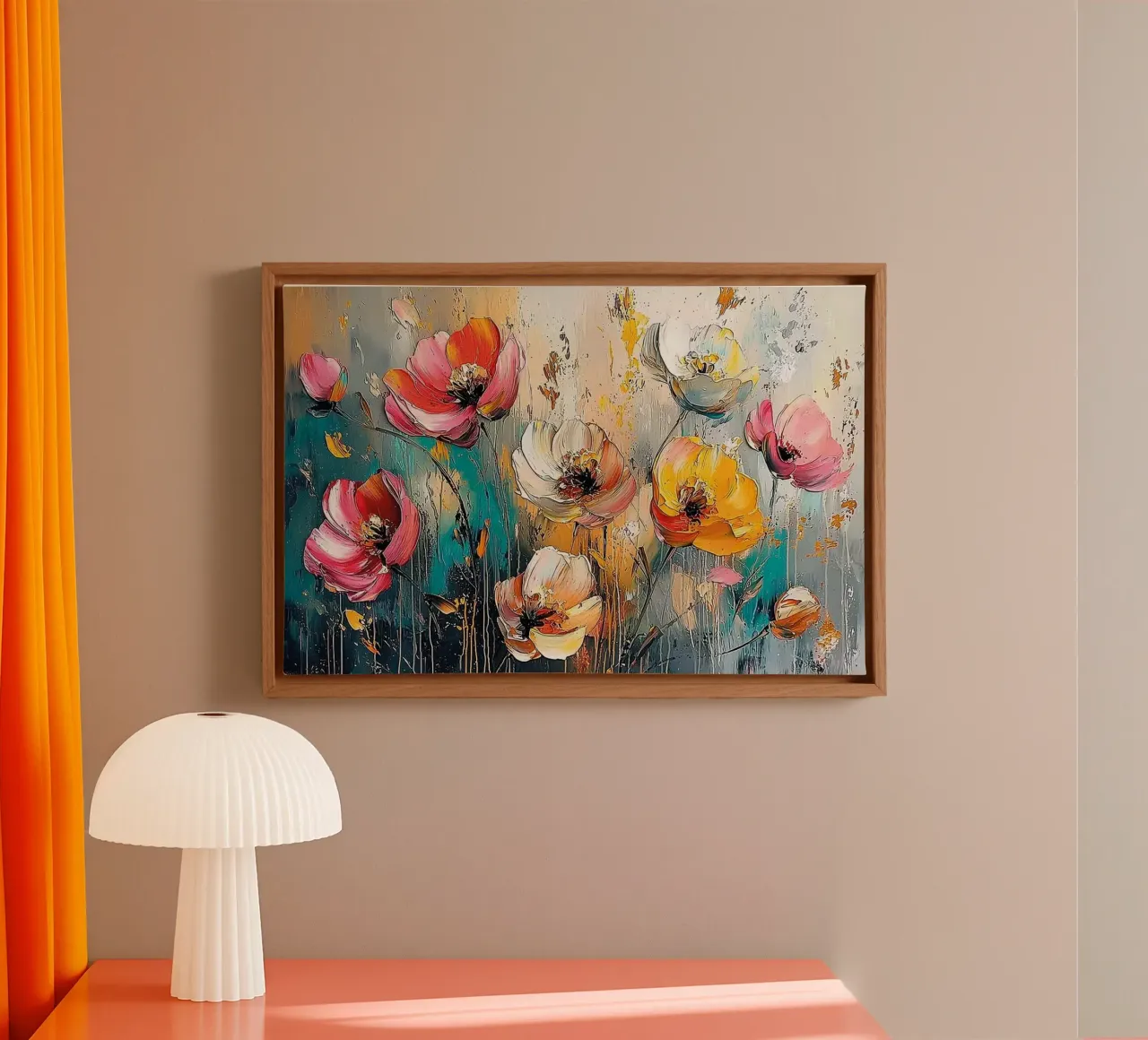 Kleurrijk canvas met Baklijst van jammie