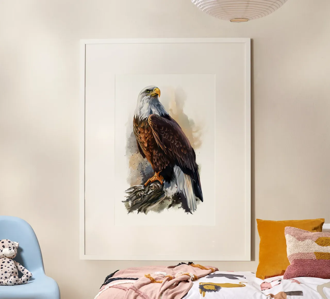 Strong Eagle poster con telaio in alluminio da jatikulon