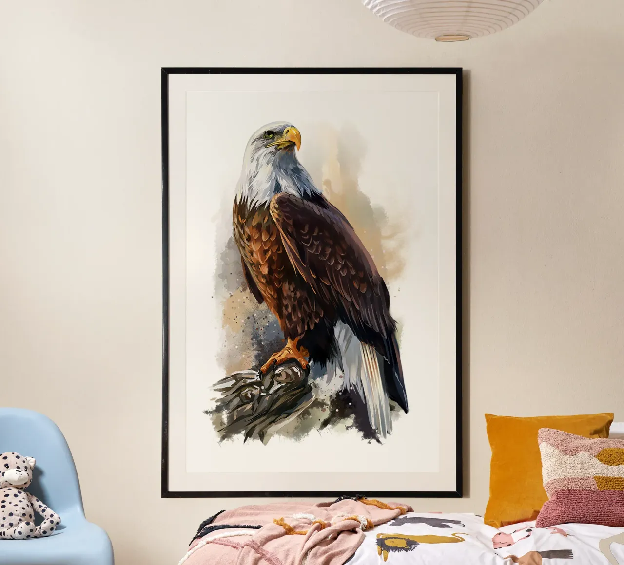 Strong Eagle poster con telaio in alluminio da jatikulon