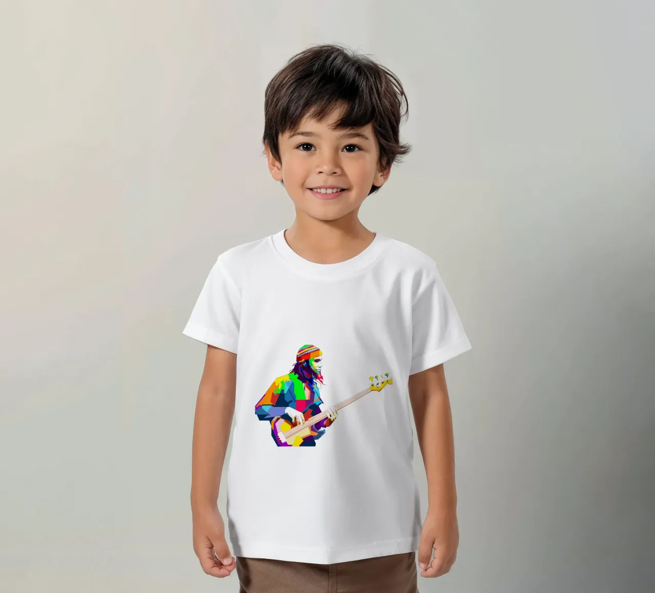 Jaco Pastorius musicista di basso jazz Art WPAP t-shirt bambini da Artkreator