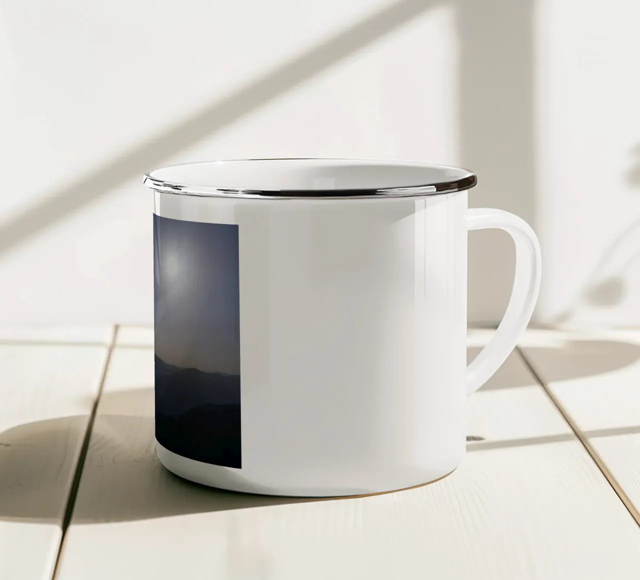L'alba nelle Alpi tazza in smalto da katharinab