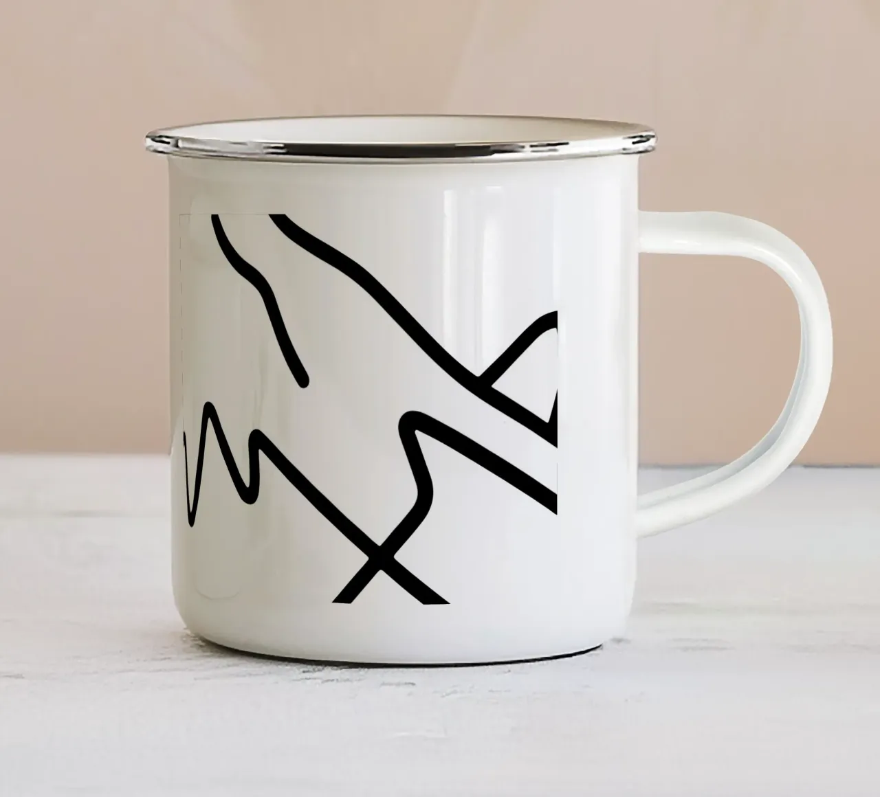 Montagna tazza in smalto da knowledge