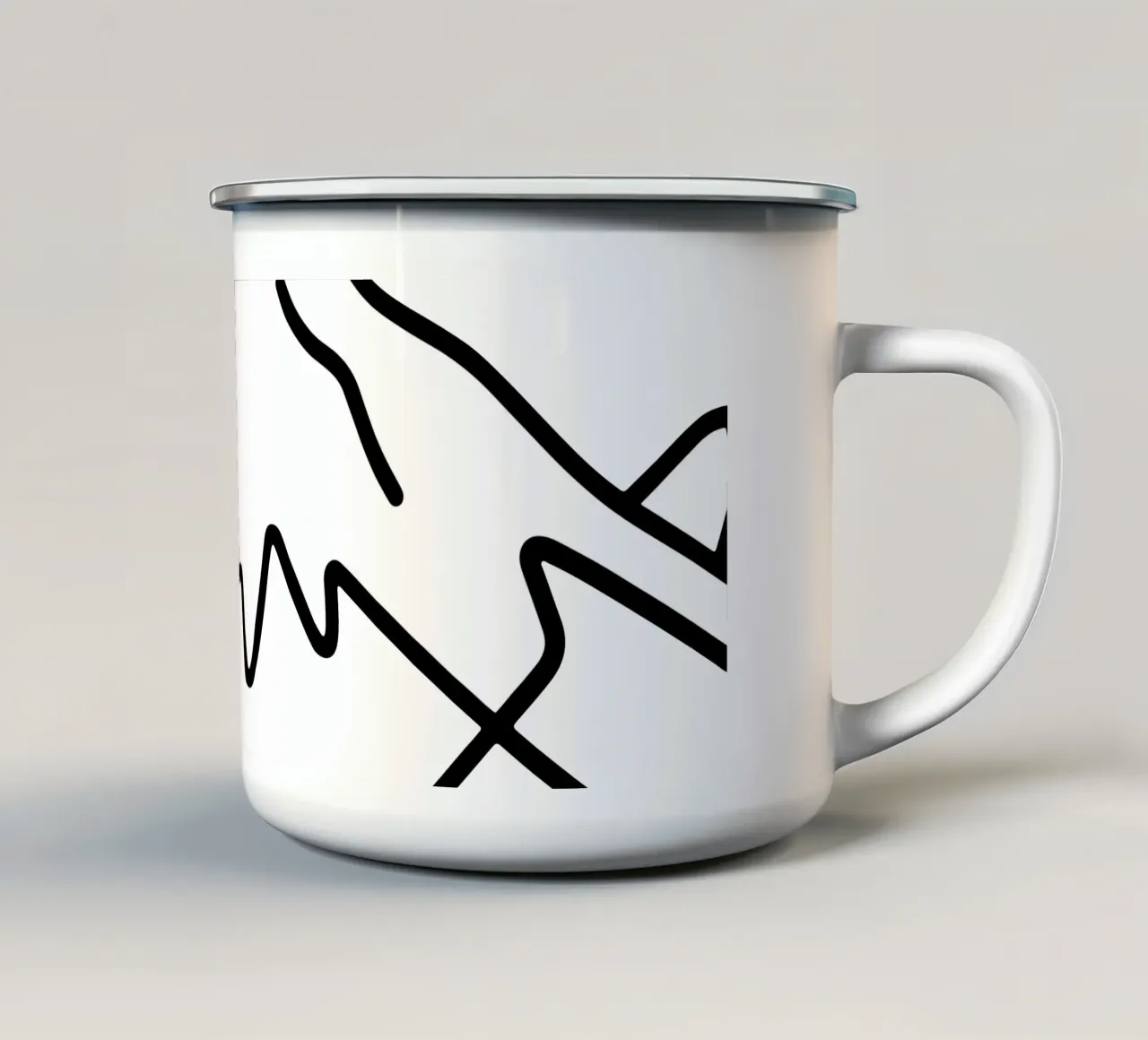 Montagna tazza in smalto da knowledge