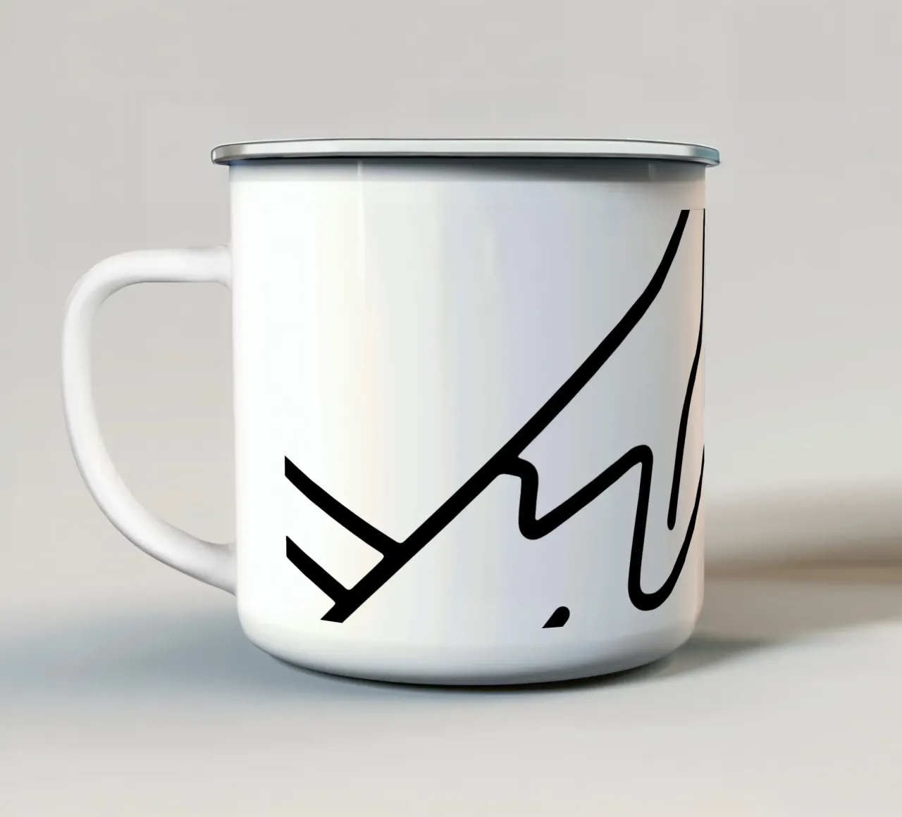 Montagna tazza in smalto da knowledge