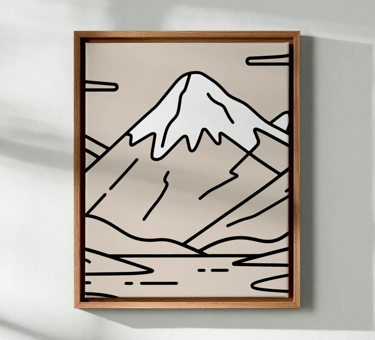 Montagna tela con Cornice a cassetta da knowledge