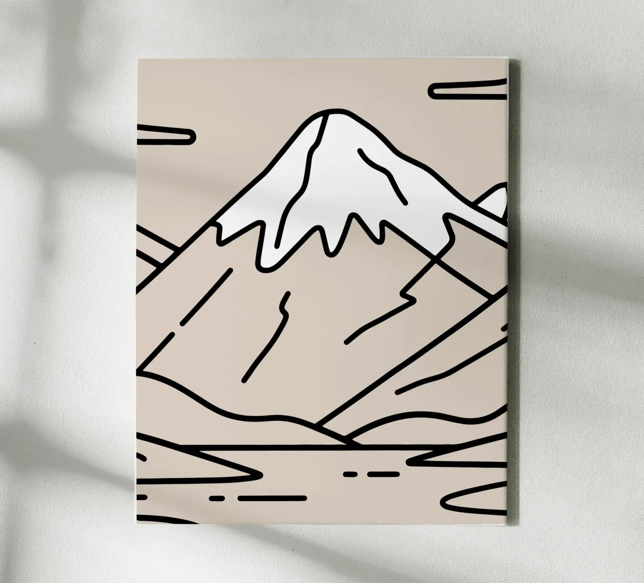 Montagna tela con Cornice a cassetta da knowledge