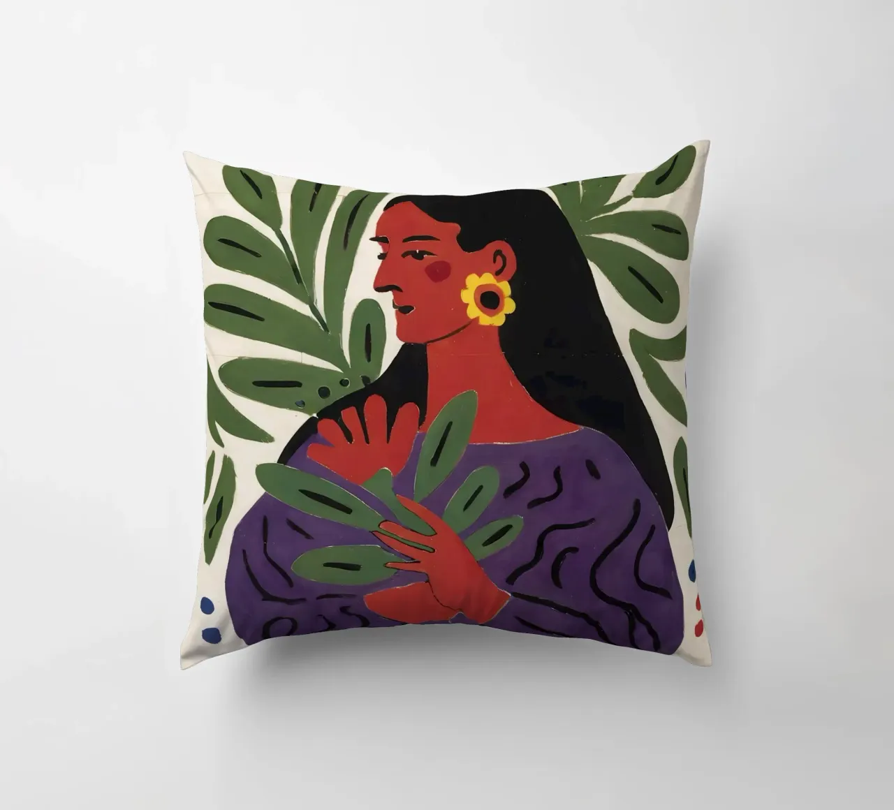 Illustrazione femminile moderna in stile Matisse cuscino da Studio Sori