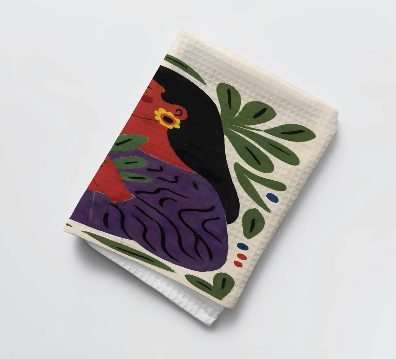 Illustrazione femminile moderna in stile Matisse canovaccio da cucina da Studio Sori