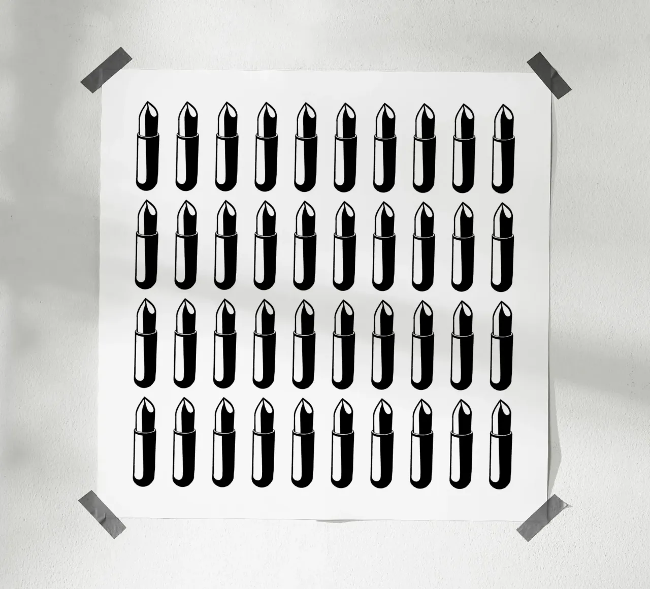LIPSTICK FEVER poster con telaio in alluminio da Grey Aaren