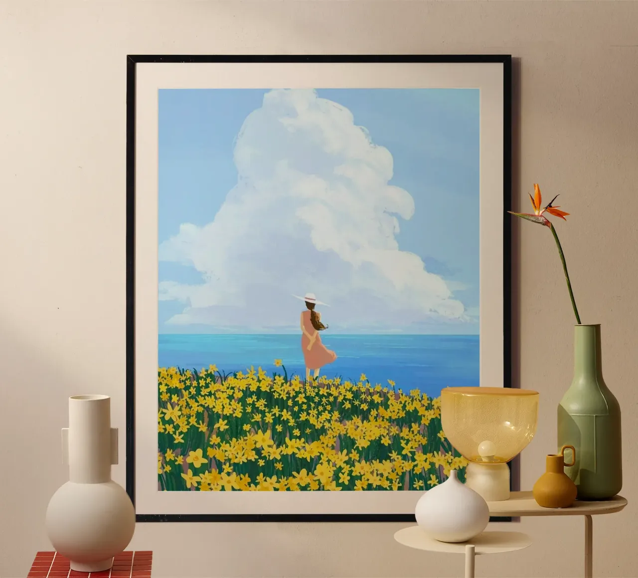 chill wind poster con telaio in alluminio da lily