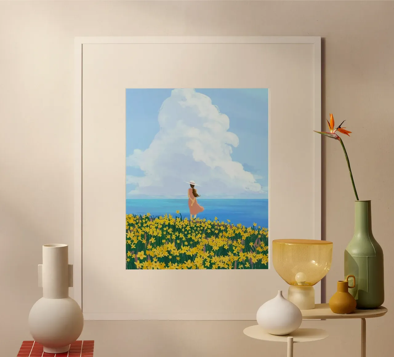 chill wind poster con telaio in alluminio da lily