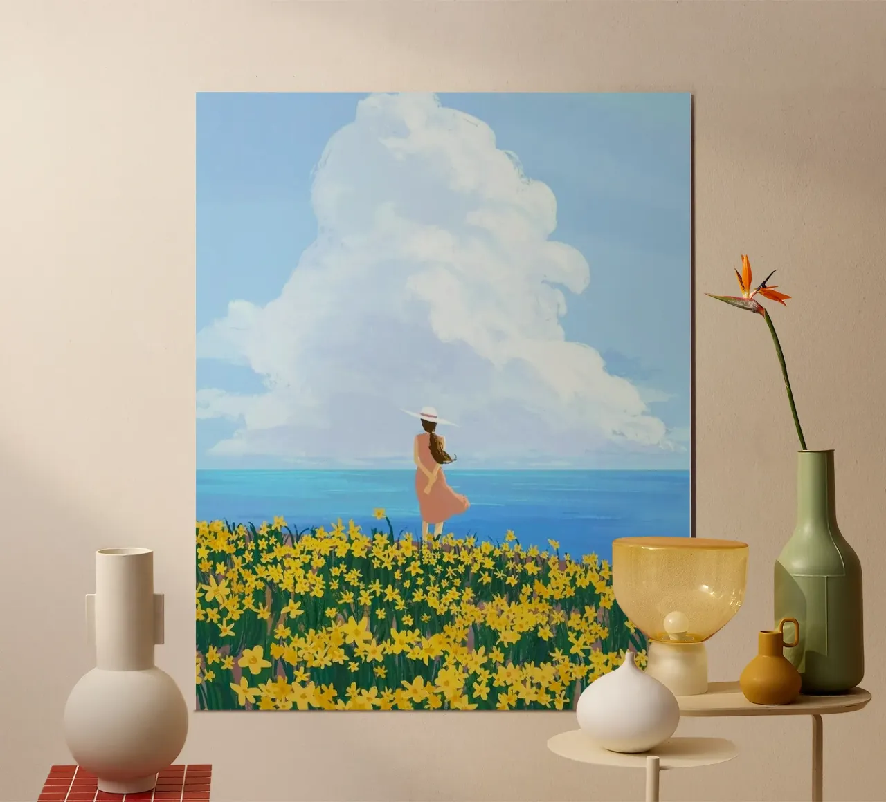 chill wind poster con telaio in alluminio da lily