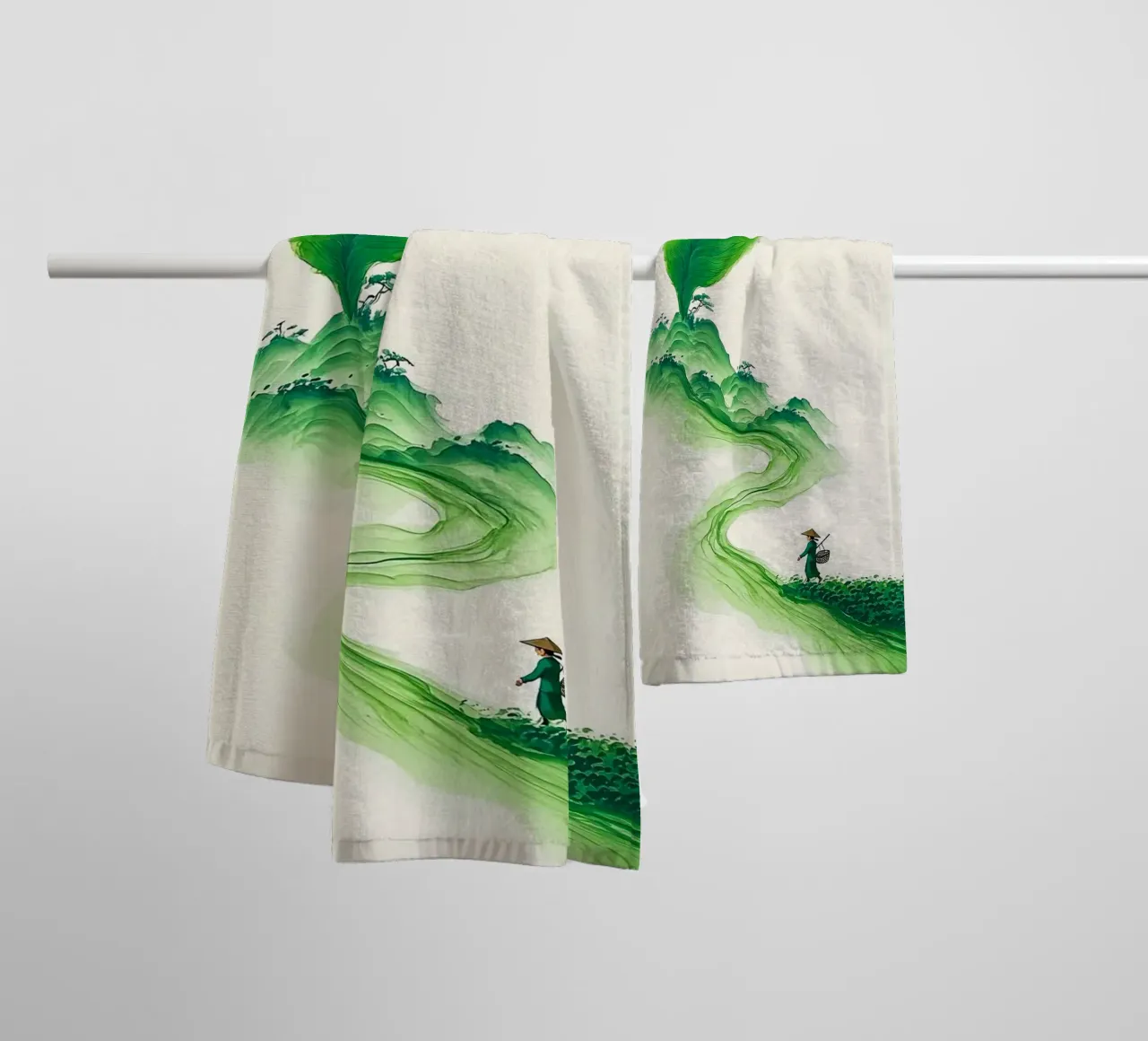 curve green asciugamano da bagno da Good days