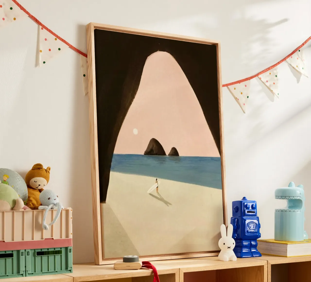 chill on beach tela con Cornice a cassetta da lily