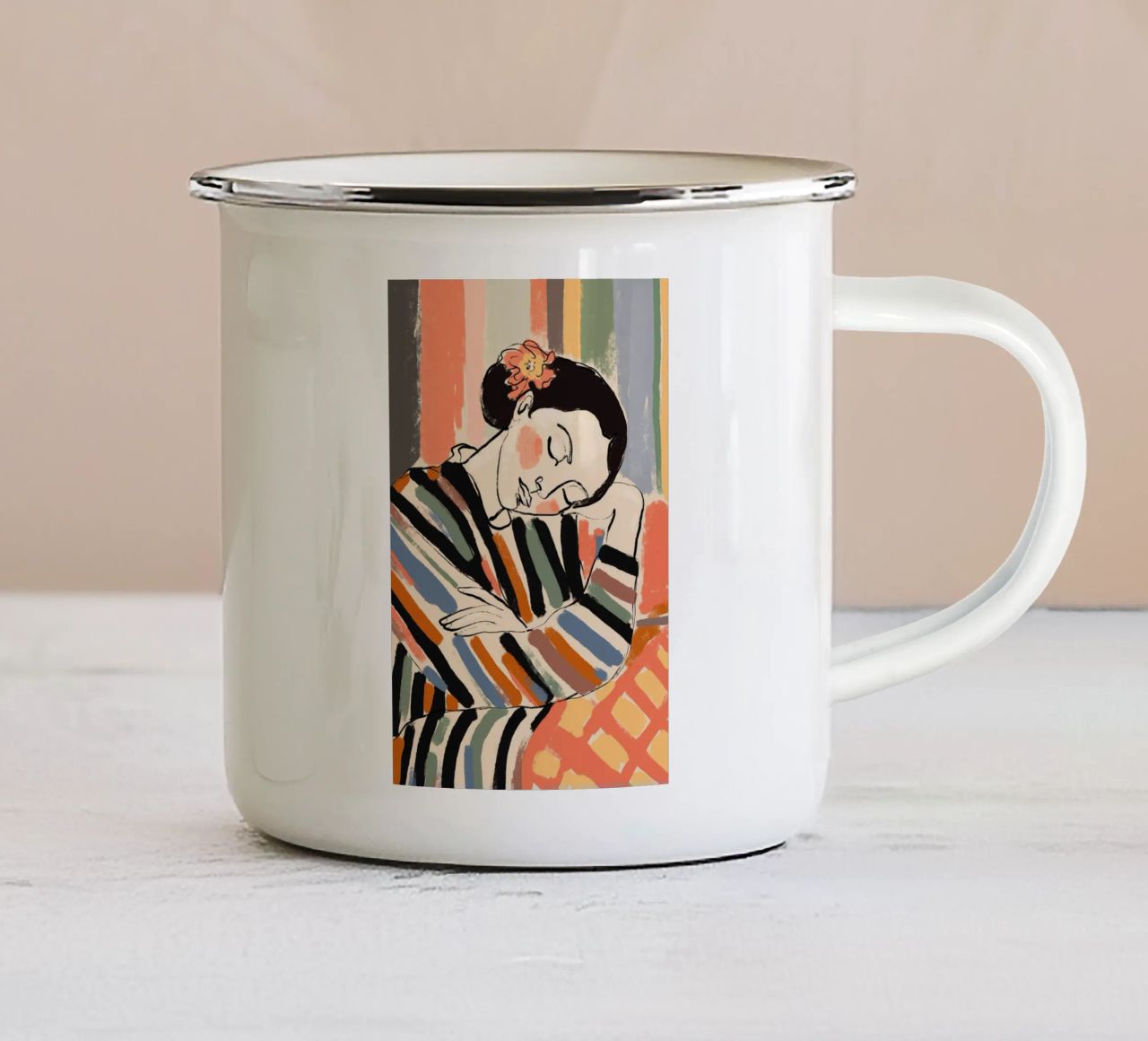 A Short Nap tazza in smalto da treechild