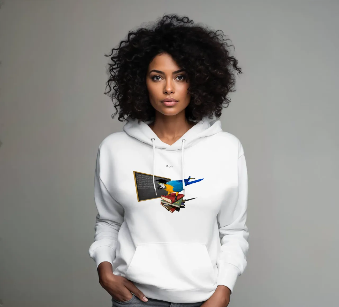Repeat (Titled) felpa con cappuccio da Rob Art | Illustration