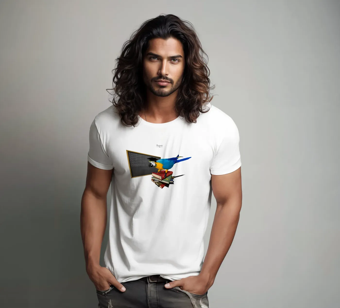 Repeat (Titled) t-shirt da Rob Art | Illustration