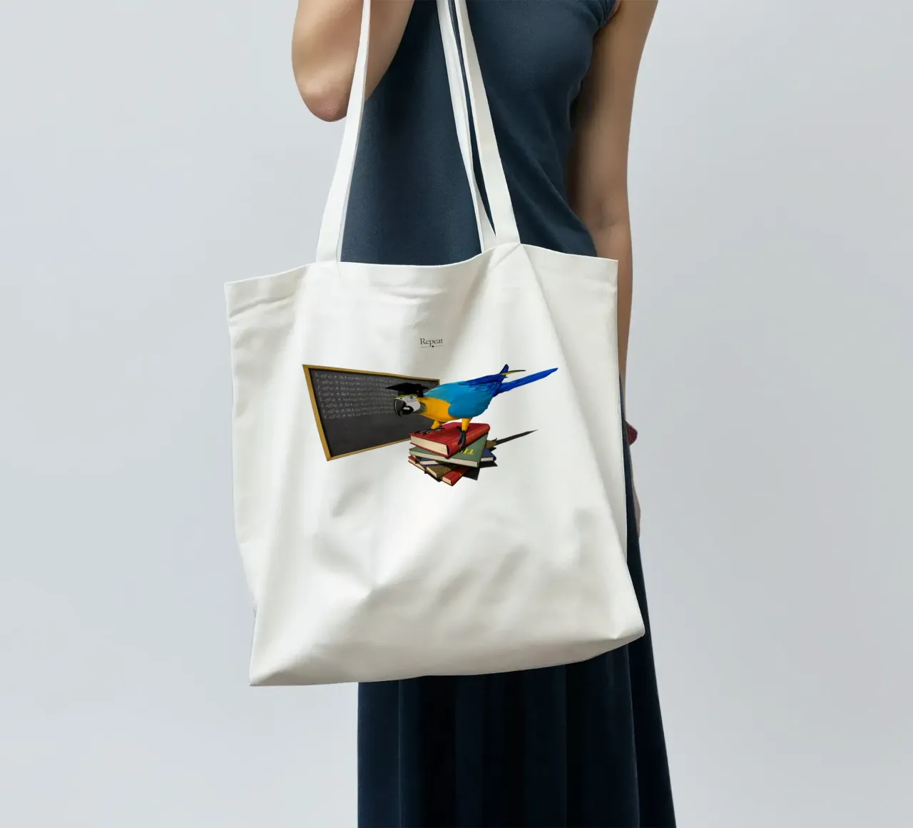 Repeat (Titled) borsa in juta da Rob Art | Illustration