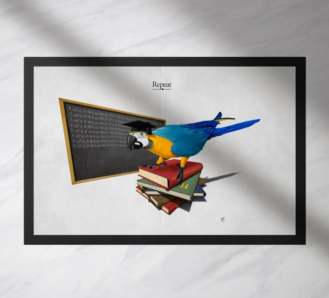 Repeat (Titled) deurmat van Rob Art | Illustration