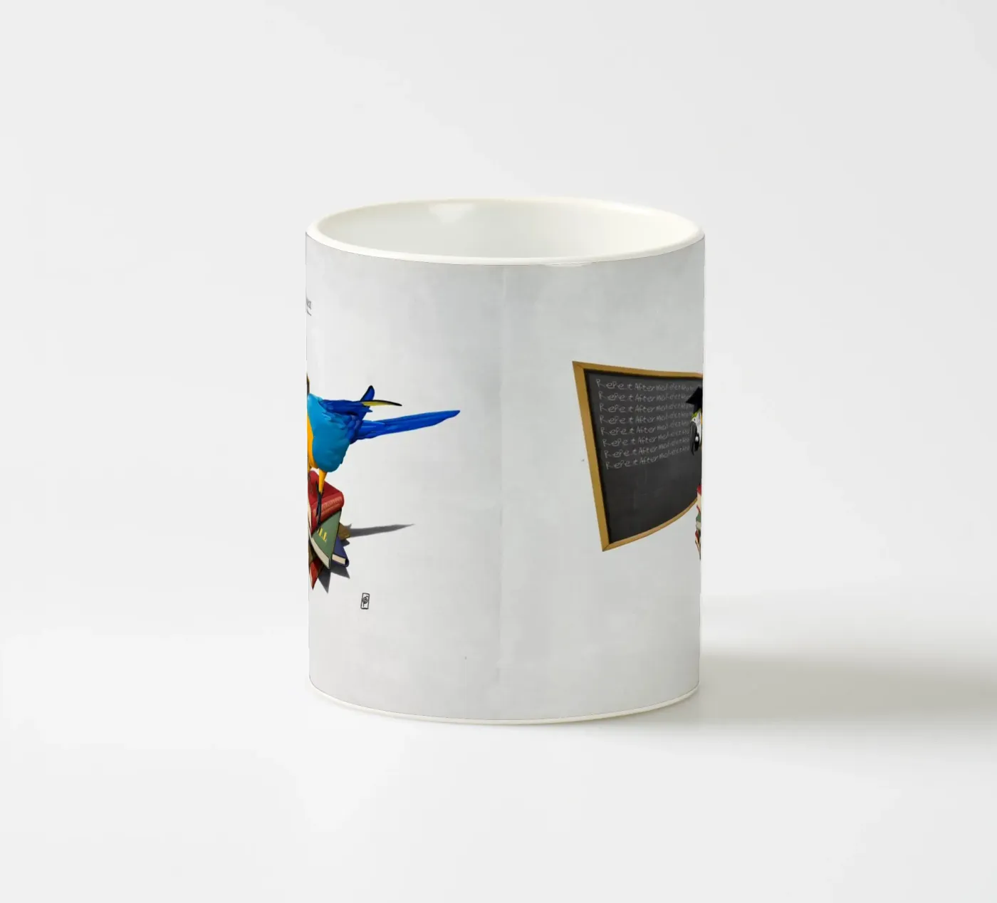 Repeat (Titled) ceramic mug by Rob Art | Illustration