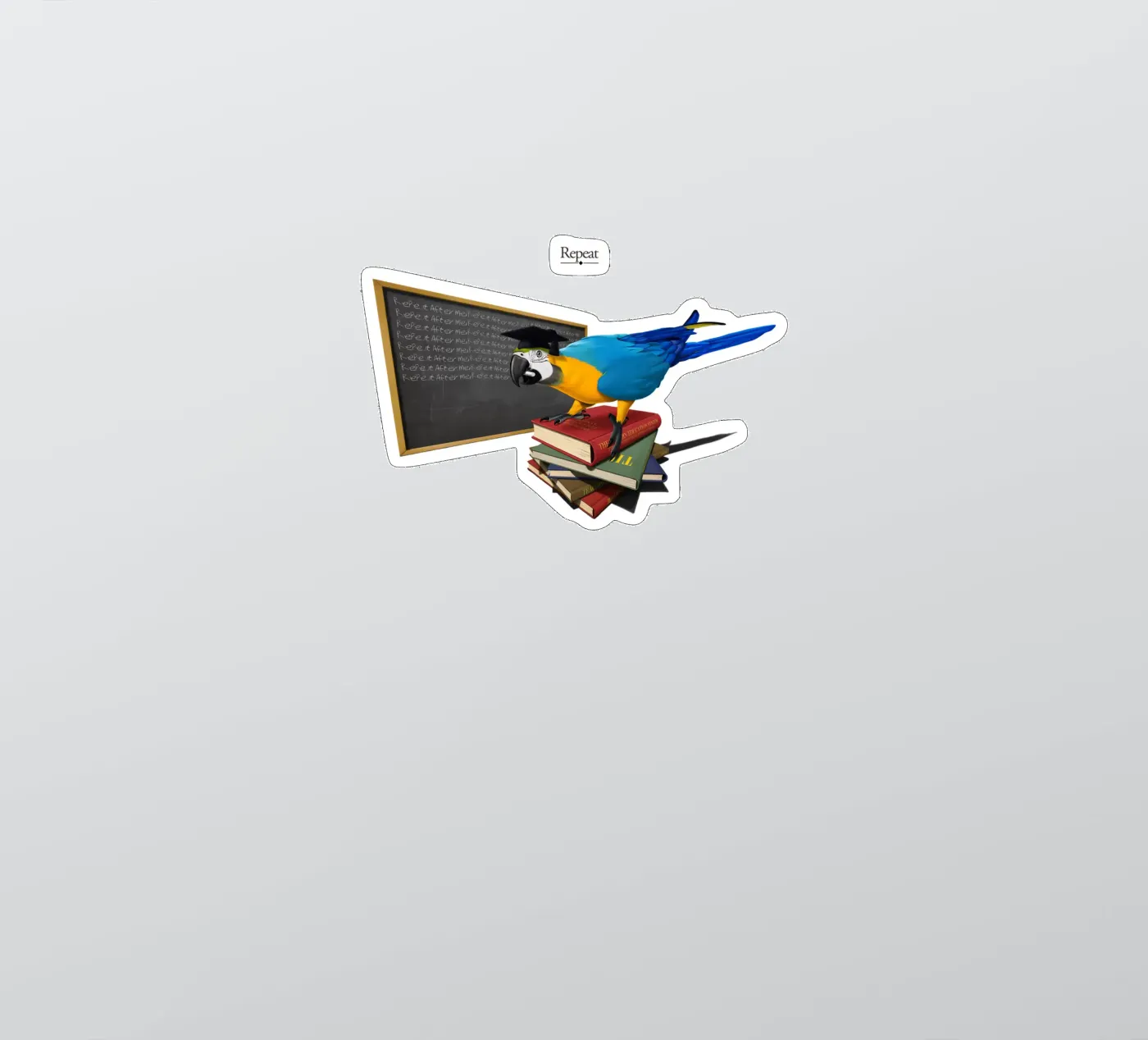 Repeat (Titled) sticker van Rob Art | Illustration