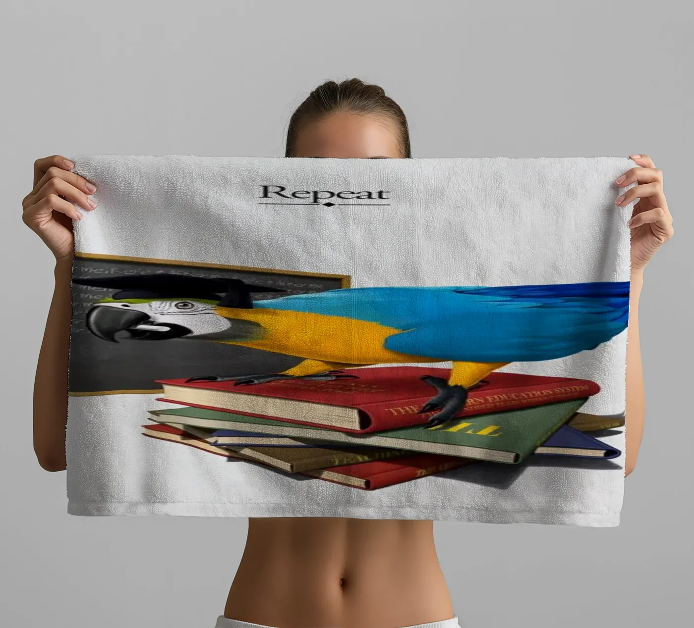 Repeat (Titled) towel by Rob Art | Illustration