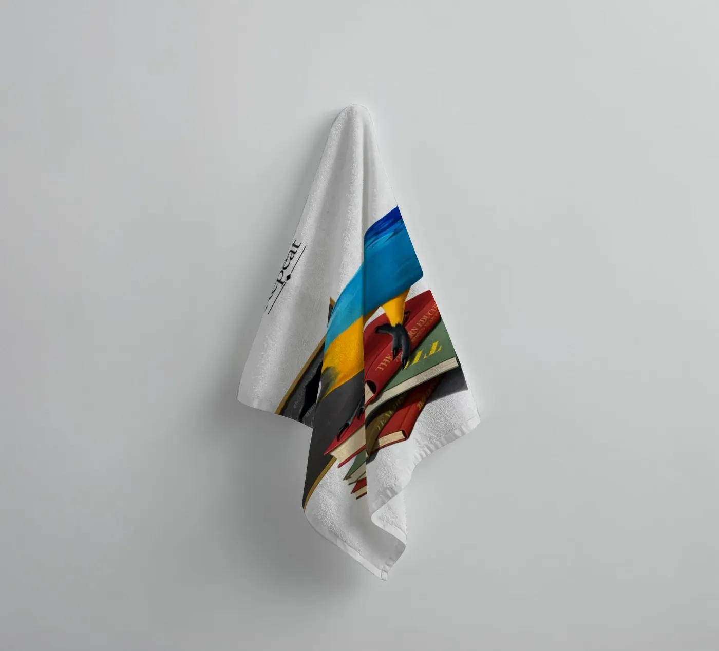 Repeat (Titled) towel by Rob Art | Illustration