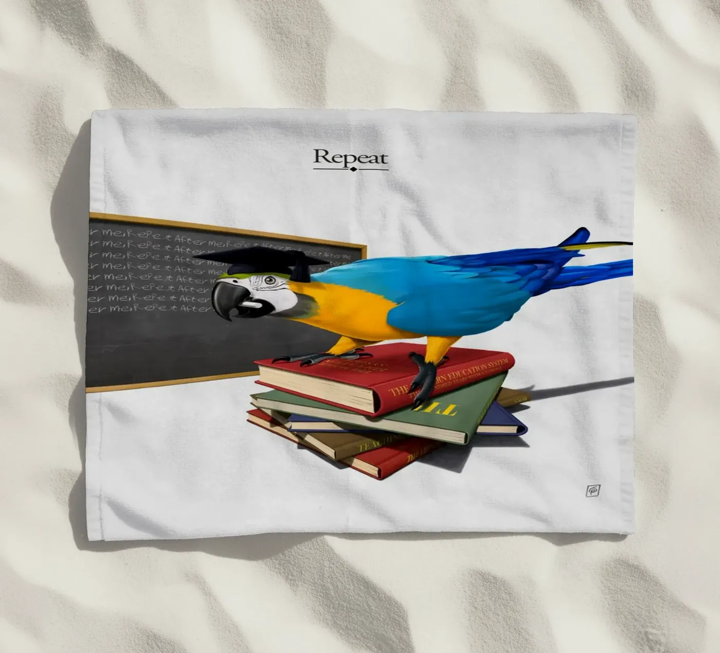 Repeat (Titled) Strandtuch von Rob Art | Illustration