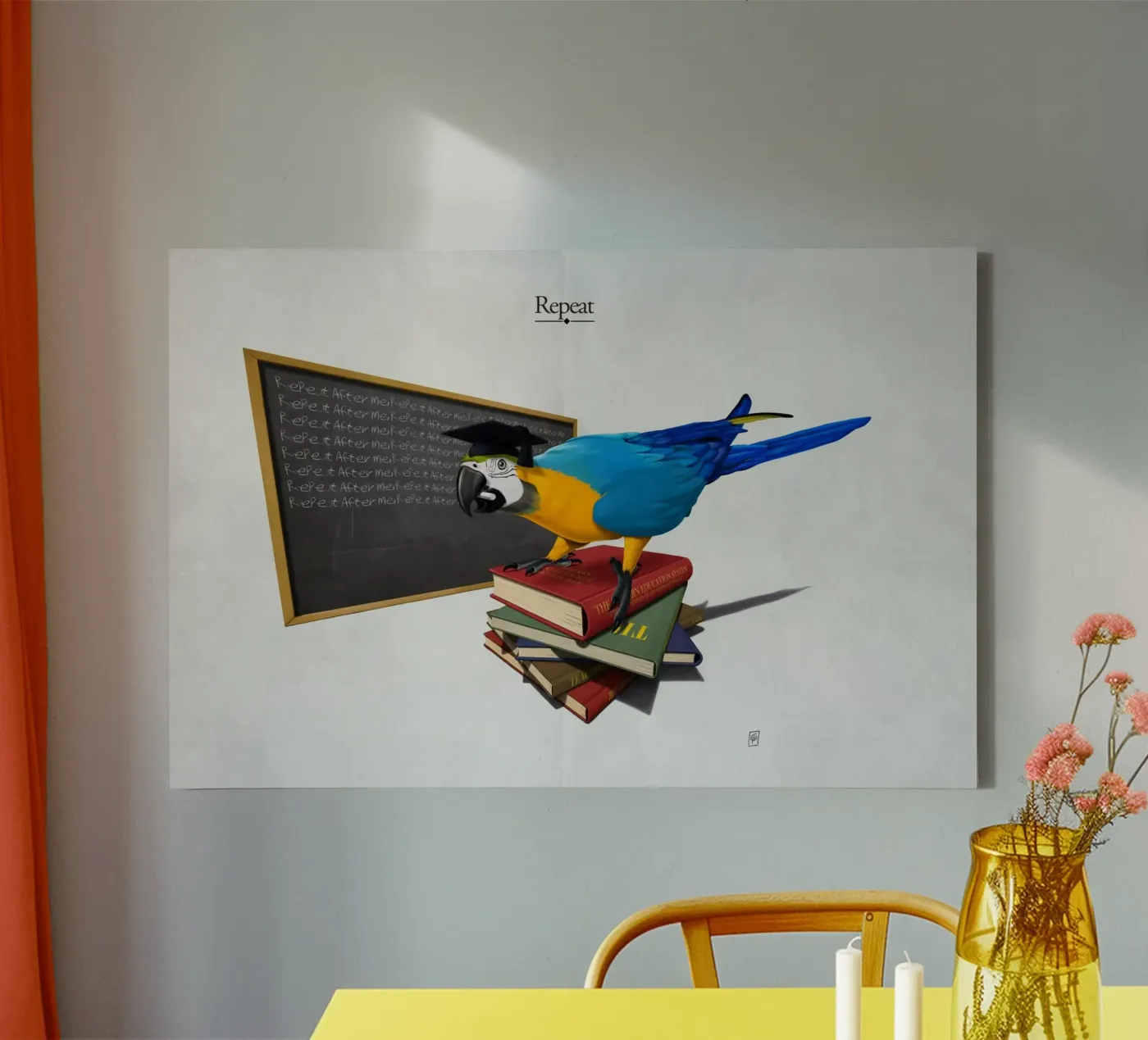 Repeat (Titled) canvas van Rob Art | Illustration