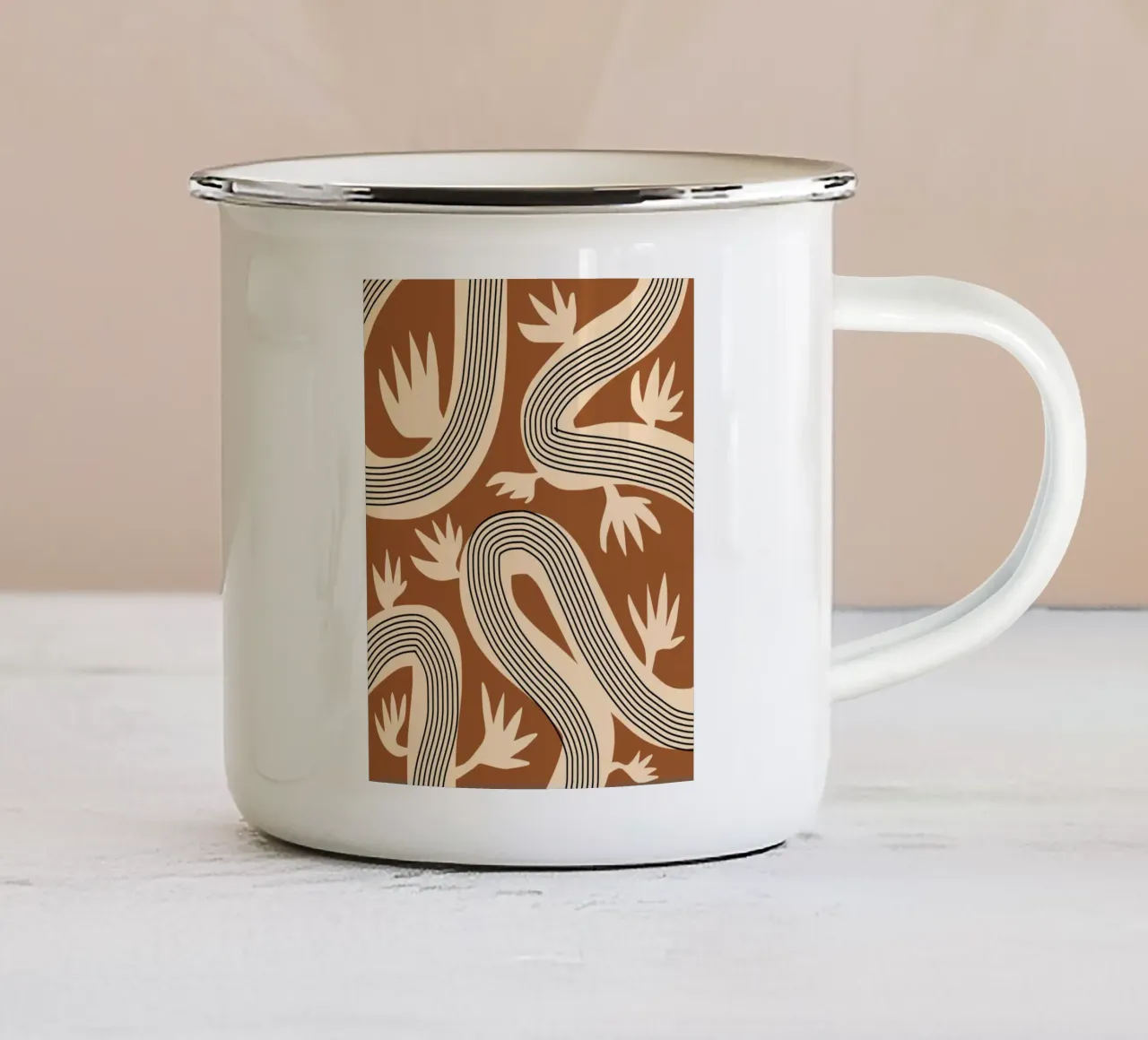 Linee organiche 04 tazza in smalto da Little Dean