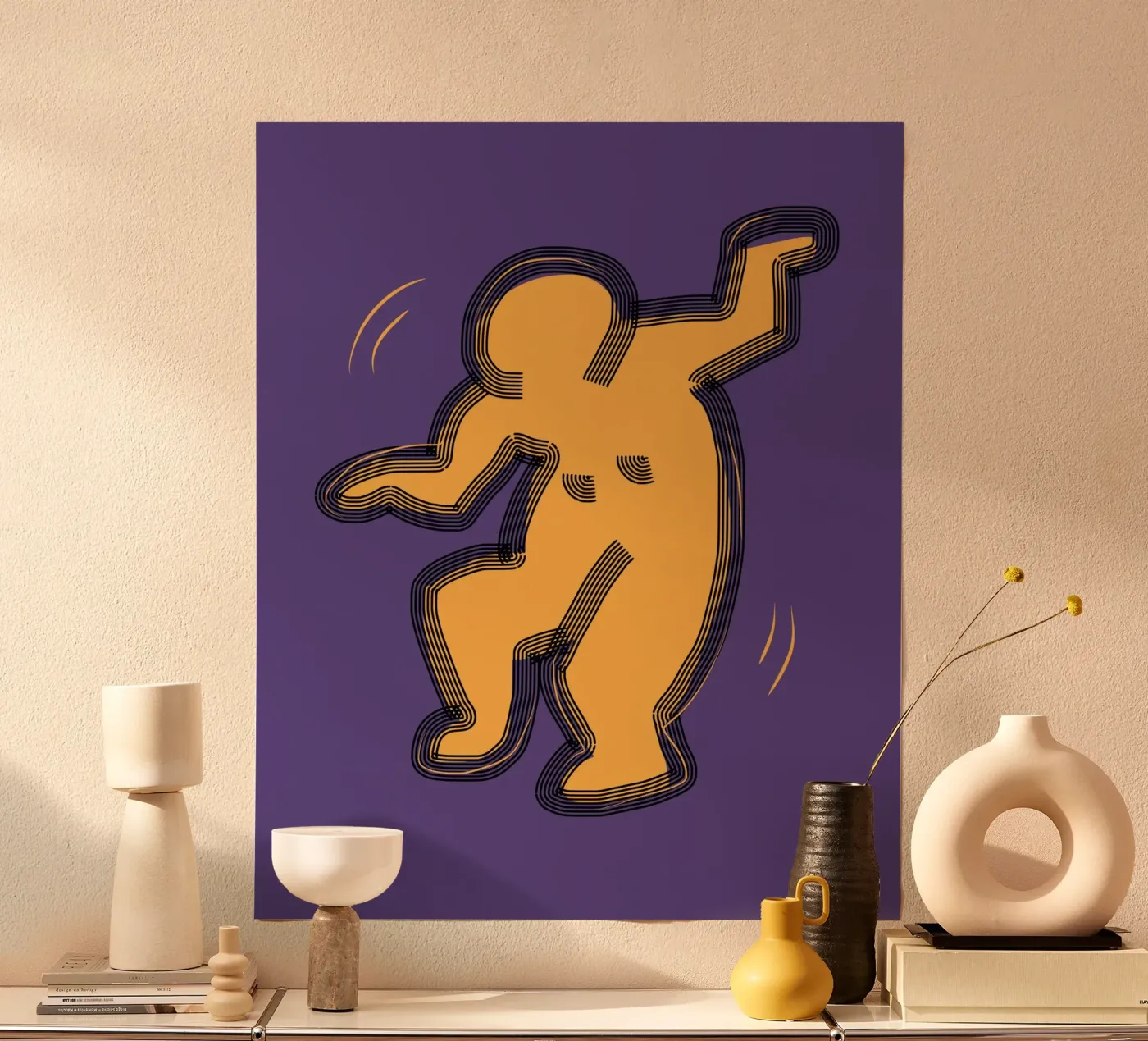 Groovy popping poster van Little Dean