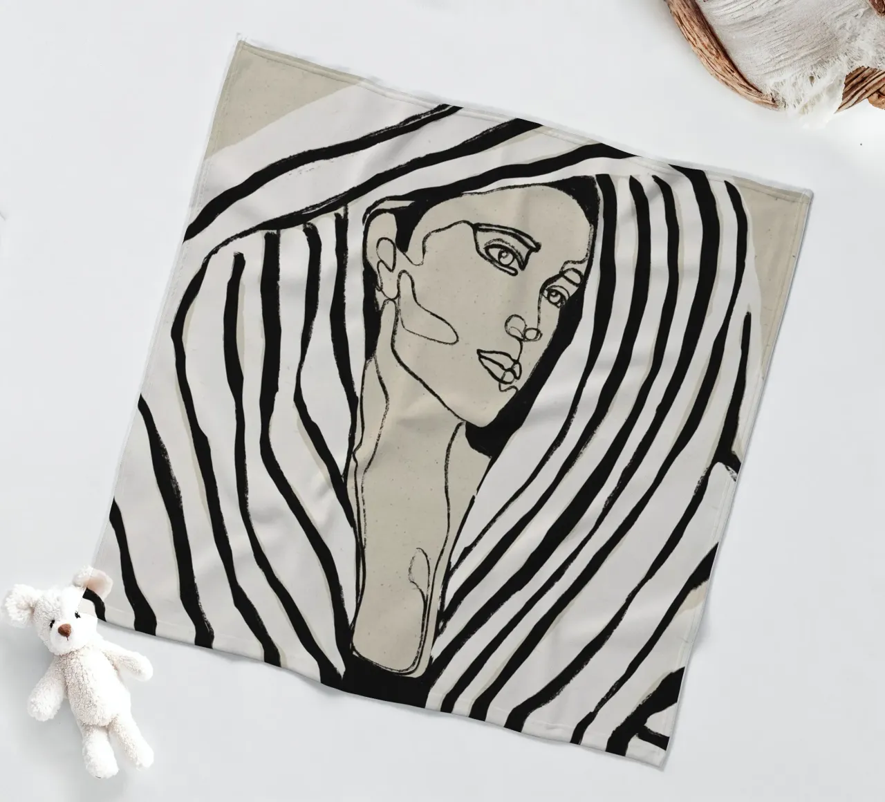 Striped Coat coperta in pile da treechild