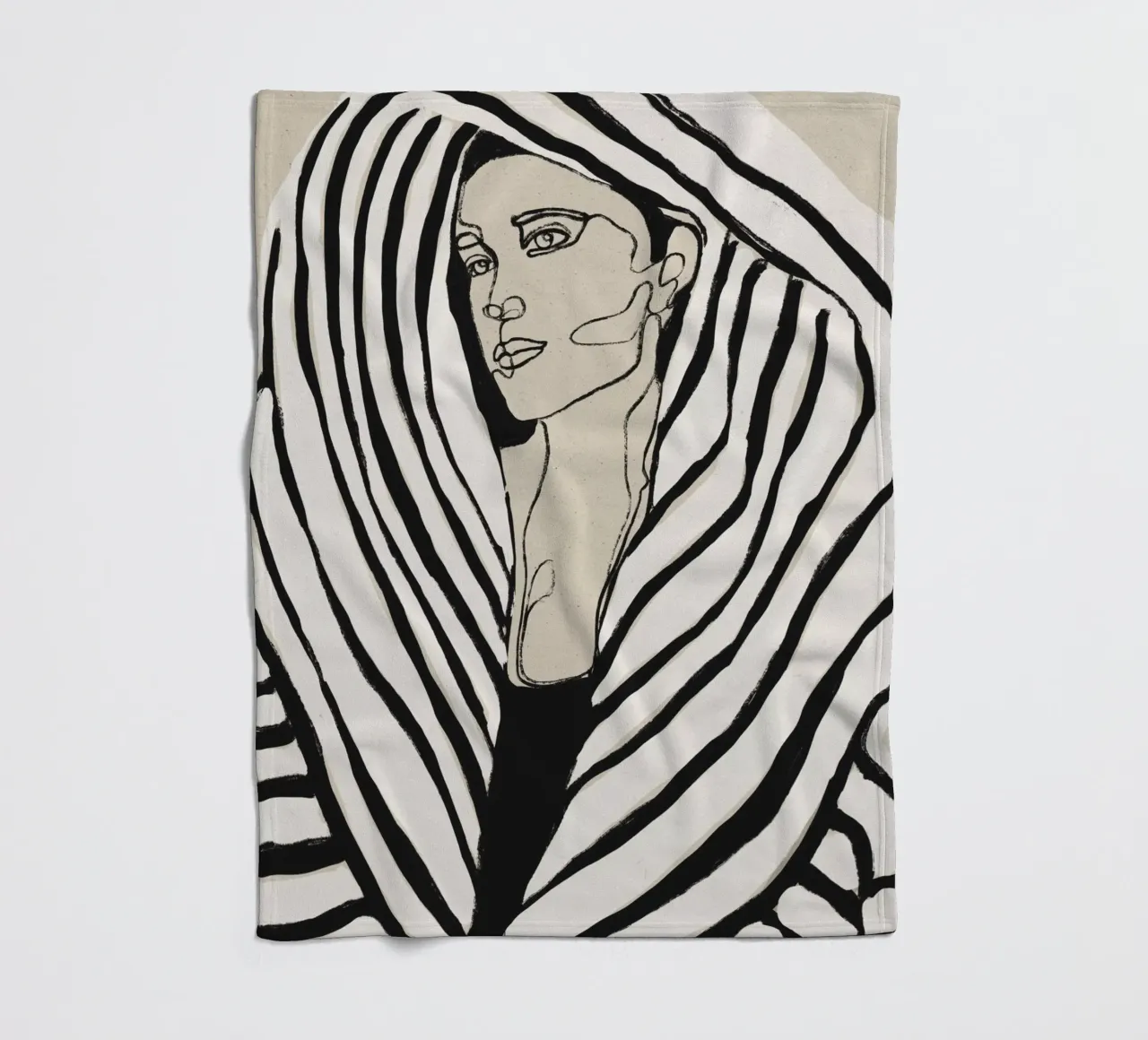 Striped Coat coperta in pile da treechild
